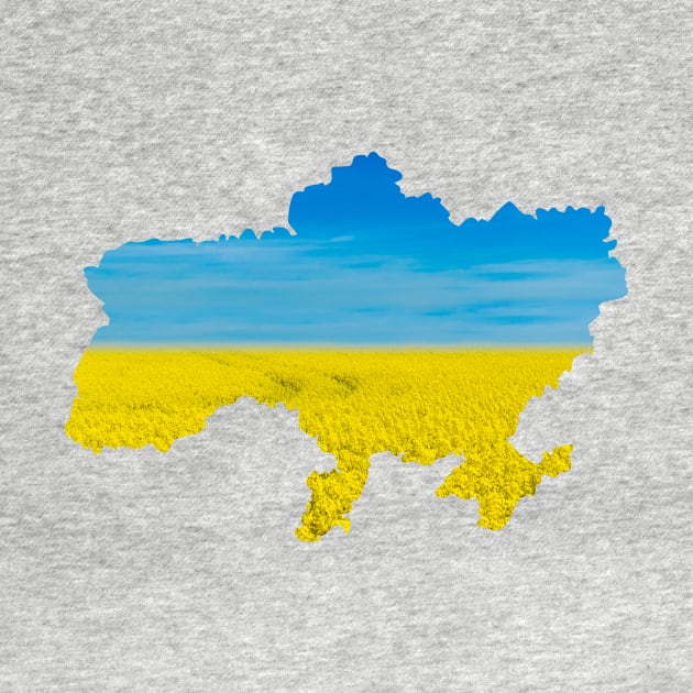 Ukraine national flag landscape map territory shape - Landscape resembling Ukrainian Flag colors by mrsupicku